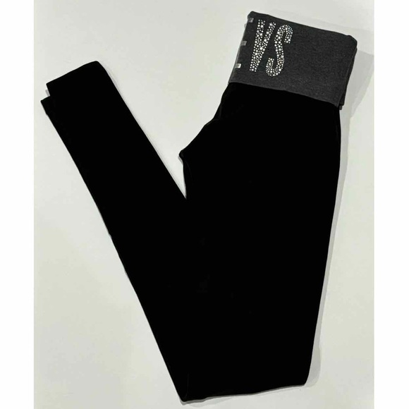 VICTORIA’S SECRET Women’s Cotton Mid-Rise Fold Over Yoga Leggings - size XS - Picture 5 of 6